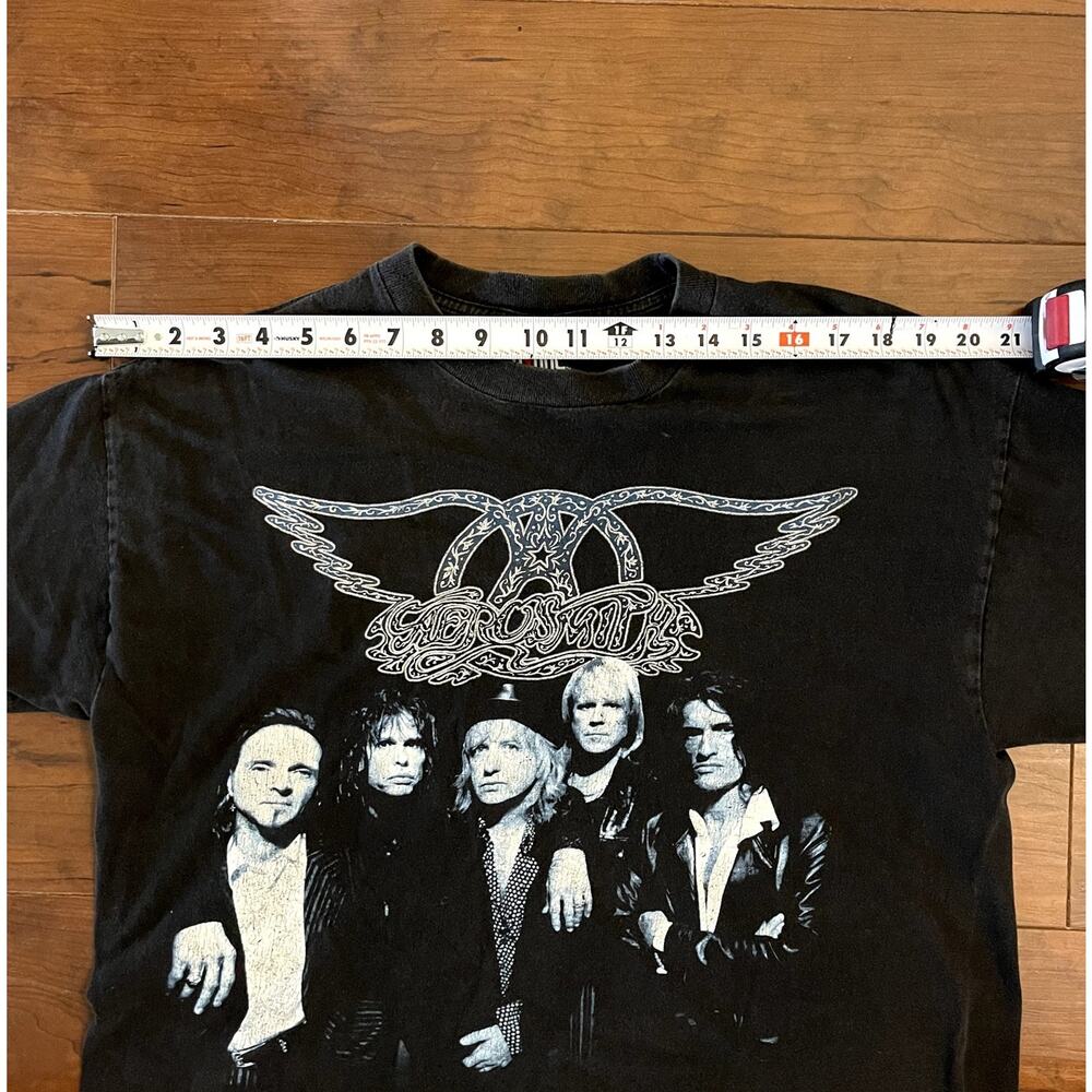 Vintage Giant 1997 Aerosmith Nine Lives Tour Double Sided TShirt Size Large - Picture 4 of 8